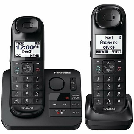 PANASONIC Expandable Cordless Phone System with Comfort Shoulder Grip & Answering Machine - 2 Handsets PA476827